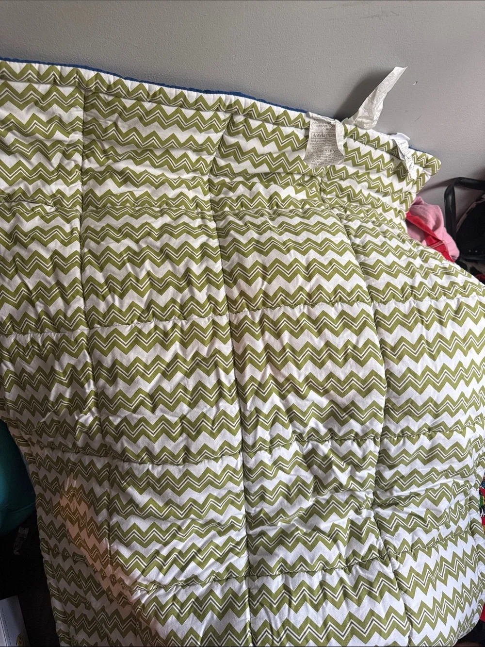 Preloved 3 piece crib bedding -Quilted Patchwork woodland characters